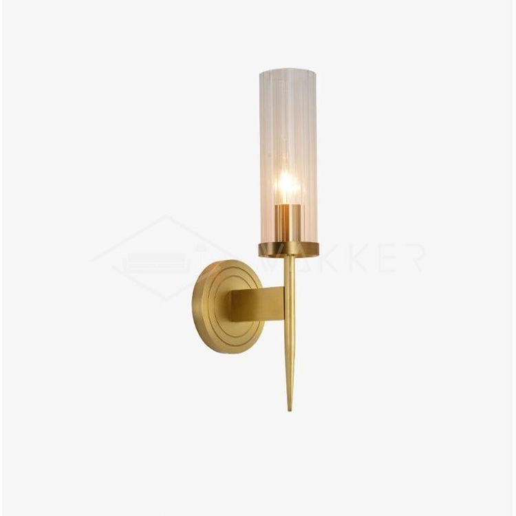 Modern Glass Brass Wall Sconce Light